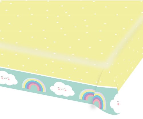 Regenbogen Rainbow and Cloud und Wolke Papiertischdecke 175x115 cm