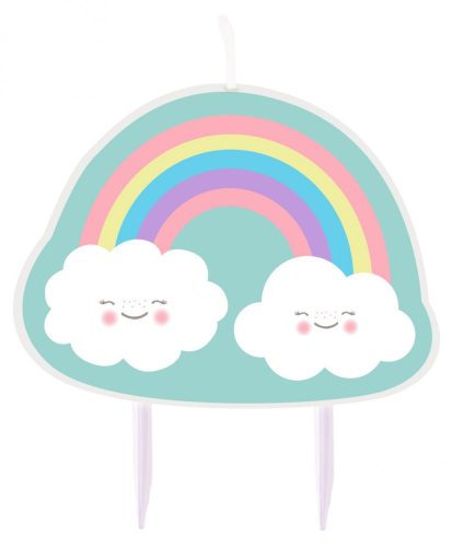 Rainbow and Cloud Geburtstagskerze