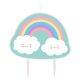 Regenbogen und Wolke Rainbow and Cloud Kuchenkerze 8,5 cm