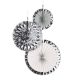 Farbe Silver Brush, Silberne Hängende Dekoration 3-teiliges Set