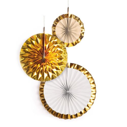Farbe Gold Brush, Gold Hängedekoration 3er-Set