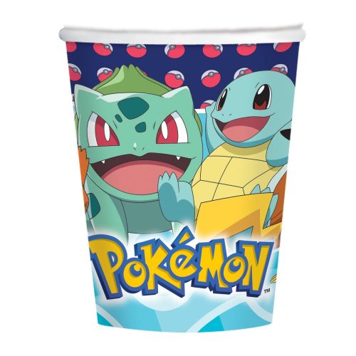 Pokémon Initial Pappbecher 8 Stück 250 ml