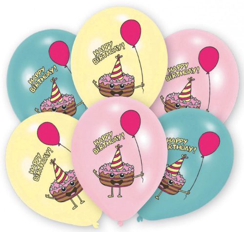 Geburtstag Cake Happy Birthday Ballon, 6er Set, 11 Zoll (27,5 cm)