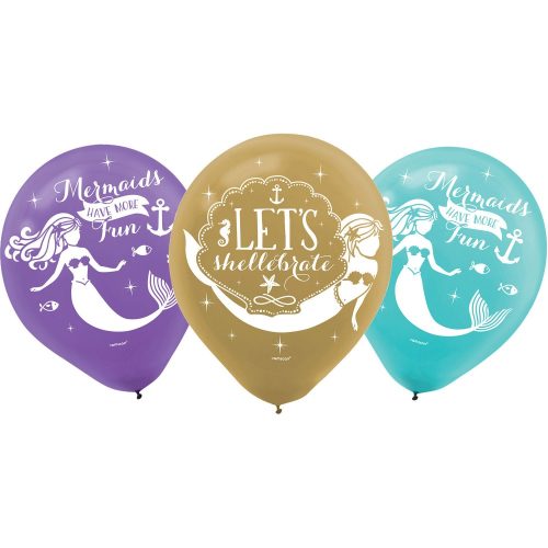 Meerjungfrau Shellebrate Luftballon (6 Stücke)
