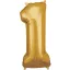 Nummer Gold, riesige Nummer 1 Folienballon 83*38 cm