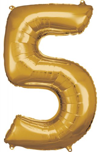 Gold, Gold Riesenfigur Folienballon 5 Größe, 83*55 cm