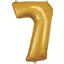 Nummer Gold, Riesen Zahlenfolienballon 7, 83*55 cm