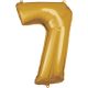 Nummer Gold, Riesen Zahlenfolienballon 7, 83*55 cm