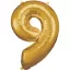 Nummer Gold, Riesen Folienballon Nummer 9, 83*58 cm