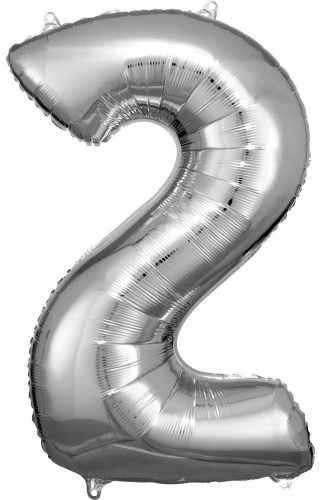 silver Riesenfigur Folienballon 2-Zoll, 86*53 cm