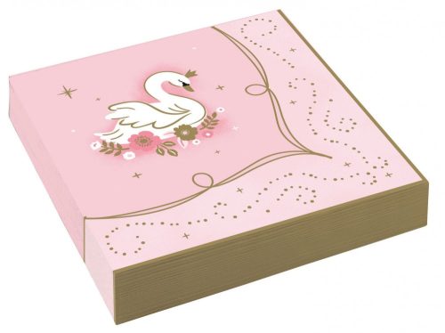 Prinzessin Swan Serviette 16 Stk 33x33 cm