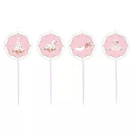 Prinzessin Swan mini Kuchenkerze, Kerzenset 4 Stk