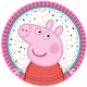 Peppa Wutz Confetti Pappteller 8 Stück 18 cm