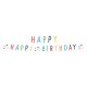 Konfetti Colorful Happy Birthday Schrift 180 cm