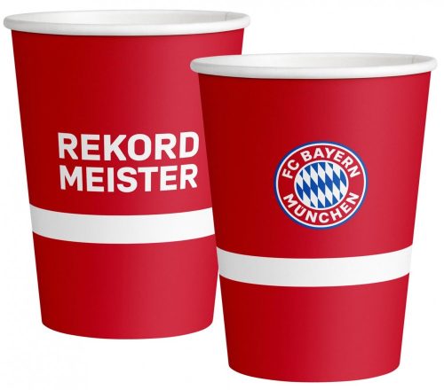 FC Bayern München Red Pappbecher 8 Stück 250 ml