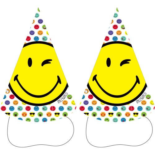 Emoji Wink Party-Hut, Hut 8 Stück