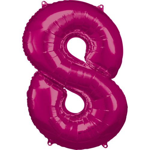 pink Riesenfigur Folienballon 8, 83*53 cm