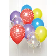   Farbe Rainbow Happy Birthday Ballon, 10 Stück Set 11 Zoll (27,5 cm)