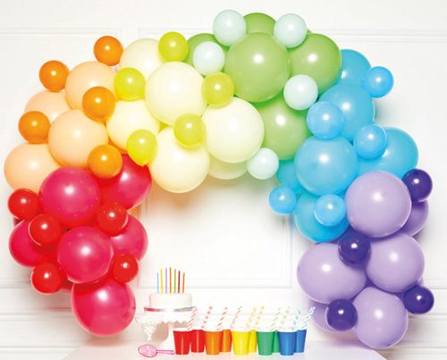 Farbe Rainbow Ballon, Ballongirlande 78-teiliges Set