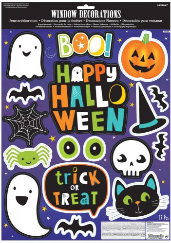 Halloween Friends Fensteraufkleber 17-teiliges Set
