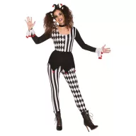 Halloween Jester Hofnarr Erwachsenen-Kostüm M