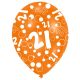 Geburtstag Orange Happy Birthday 21 Ballon, 6 Stück 11 Zoll (27,5 cm)