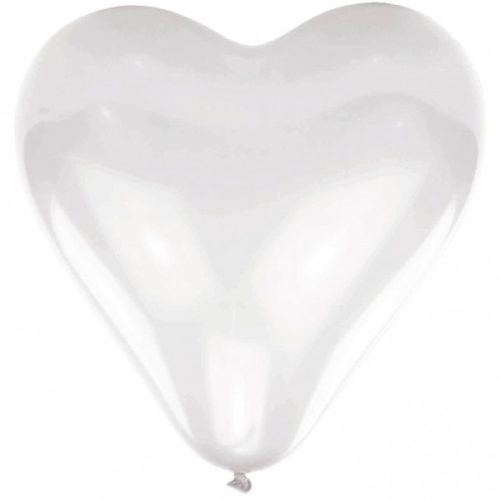 Farbe Herz White Ballon, Luftballon 10 Stück 16 Zoll (40,6cm)
