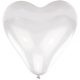 Farbe Herz White Ballon, Luftballon 10 Stück 16 Zoll (40,6cm)