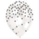 Farbe Silver Silber Konfetti Ballon, 6 Stk., 11 Zoll (27,5cm)