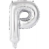 Buchstabe Silver, Silber P Buchstabe Folienballon 45 cm