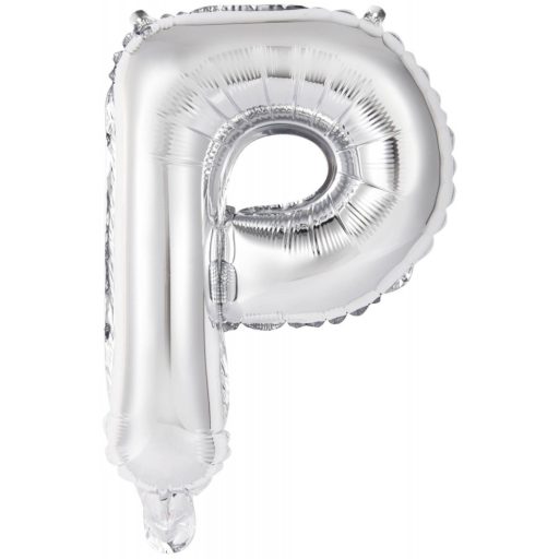 Buchstabe Silver, Silber P Buchstabe Folienballon 45 cm