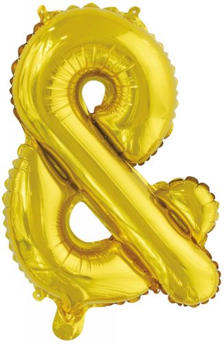 Gold, Gold & Buchstabe Folienballon, 46 cm