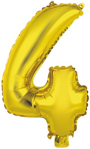 Gold, Gold Nummer 4 Folienballon 45 cm