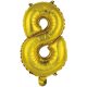 Gold, Gold Nummer 8 Folienballon 46 cm