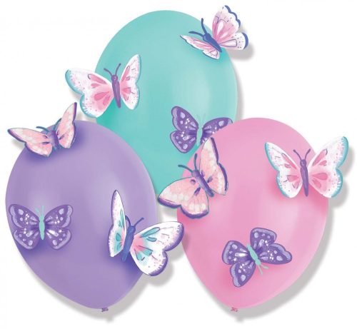 Schmetterling Flutter Ballon, Luftballon mit 3 Zubehörteilen 14 inch (35,5 cm)