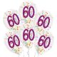 Geburtstag Droplets Happy Birthday 60 konfettigefüllte Ballons, 6er Pack, 11 Zoll (27,5 cm)