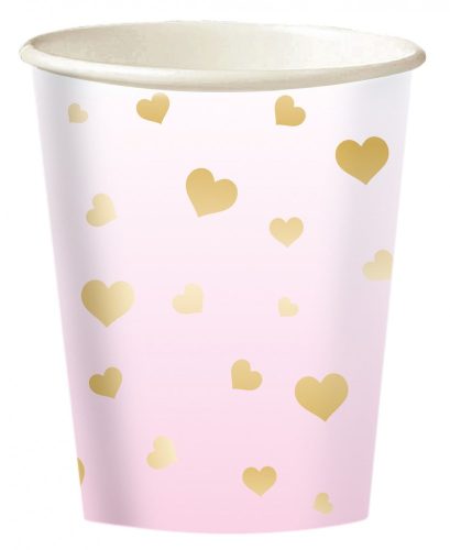 Erster Geburtstag Pink Ombre Papierbecher 8 Stk 250 ml