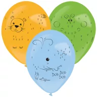   Farbe Animals Punkt-zu-Punkt-Ballon, 3 Stück mit Stift, 14 Zoll (35,5 cm)