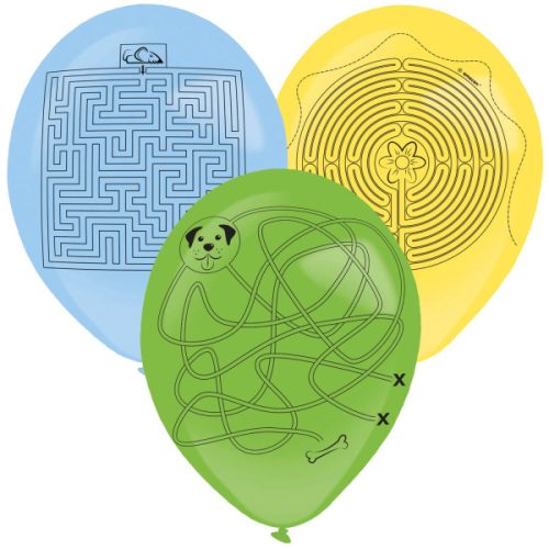 Farbe Labyrinth Labyrinthballon, 3-tlg-Set mit Stift 14 Zoll (35,5 cm)