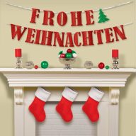 Weihnachten Frohe Weihnachten Papierschild 365 cm