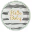 Baby Gold Hello Pappteller 8 Stk. 23 cm