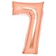 Nummer Rose Gold Zahl 7 Folienballon 66 cm