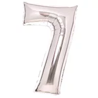 Nummer Silber, Silber Nummer 7 Folienballon 66 cm