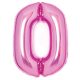 pink, rosa Nummer 0 Folienballon 66 cm