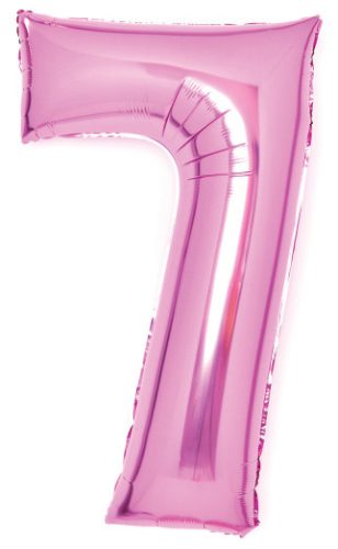 Pink, Rosa Nummer 7 Folienballon 66 cm