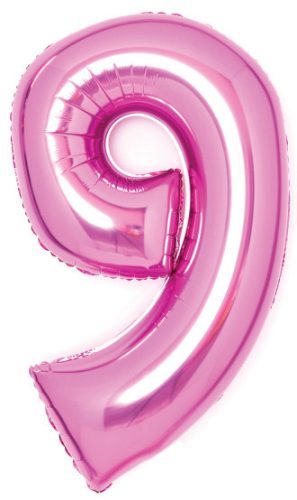 Pink, Rosa Nummer 9 Folienballon 66 cm