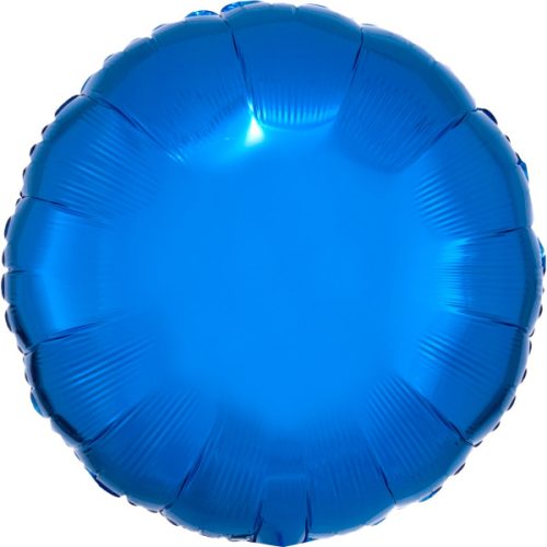 Metallic Blue Kreis Folienballon 43 cm