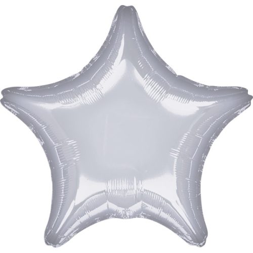 Metallic Silver Star Folienballon 48 cm