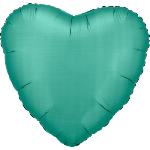 Silk Jade Green Herz Folienballon 43 cm