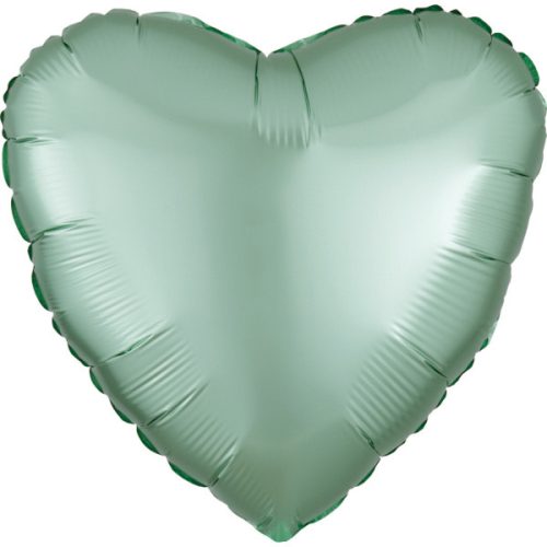 Silk Mint Green Herz Folienballon 43 cm